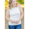 ara Ribbed Tank - White | Women's Tank Top 