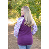 IN STOCK Zoey ZipCowl - Plum and Purple Floral FINAL SALE