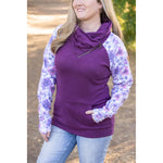 IN STOCK Zoey ZipCowl - Plum and Purple Floral FINAL SALE