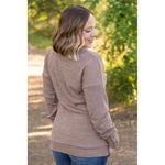 IN STOCK Brittney Button Sweater - Mocha FINAL SALE