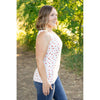 IN STOCK Luxe Crew Tank - Micro Ivory Floral | Women's Tank Top FINAL SALE