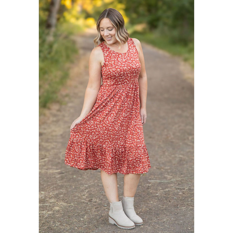 IN STOCK Bailey Dress - Rust Floral | Women's Tank Dress