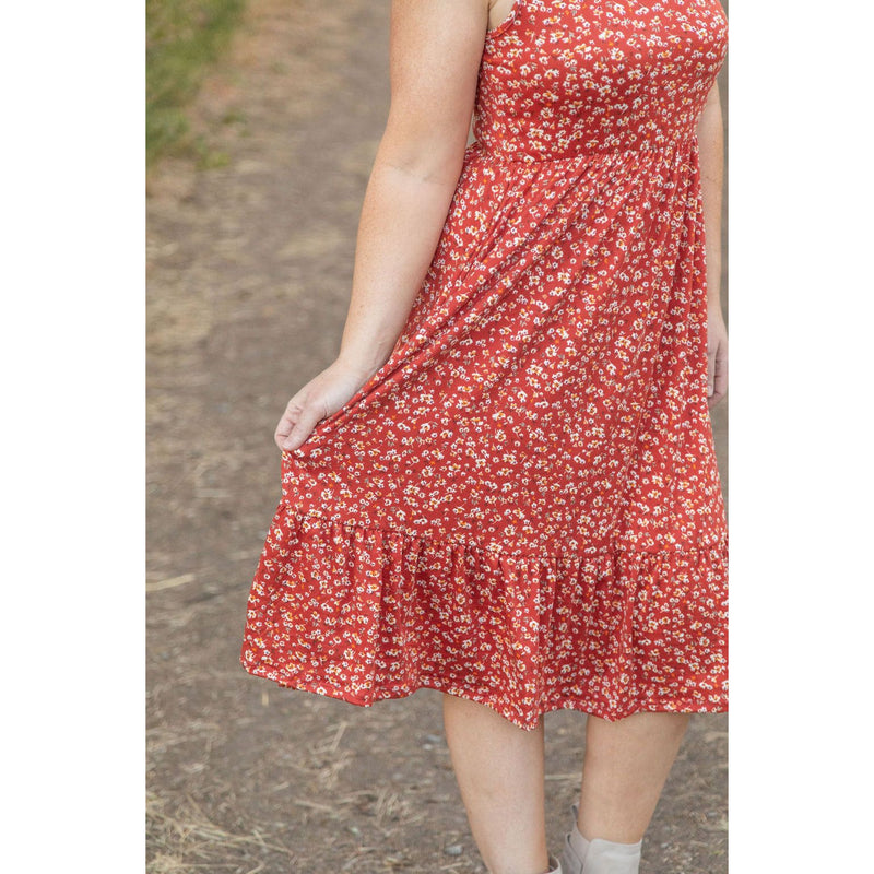 IN STOCK Bailey Dress - Rust Floral | Women's Tank Dress