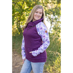 IN STOCK Zoey ZipCowl - Plum and Purple Floral FINAL SALE