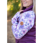 IN STOCK Zoey ZipCowl - Plum and Purple Floral FINAL SALE