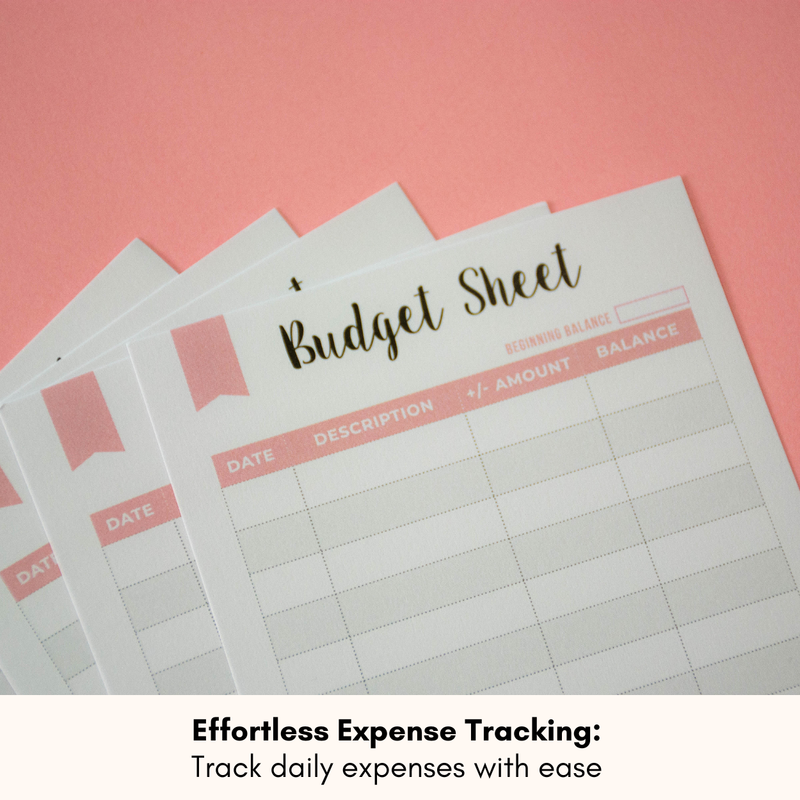 Budget & Expense Tracker – Weekly A6 Finance Sheets