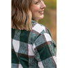 IN STOCK Norah Plaid Shacket - Evergreen and White