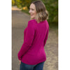 IN STOCK Leah Long Sleeve Top - Magenta | Women's Casual Top