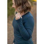 IN STOCK Leah Long Sleeve Top - Teal | Women's Casual Top