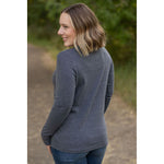 IN STOCK Leah Long Sleeve Top - Charcoal | Women's Casual Top FINAL SALE