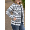 IN STOCK Norah Plaid Shacket - Classic Grey and White | Women's Shacket FINAL SALE