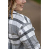 IN STOCK Norah Plaid Shacket - Classic Grey and White | Women's Shacket FINAL SALE