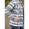 IN STOCK Norah Plaid Shacket - Classic Grey and White | Women's Shacket FINAL SALE