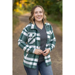 IN STOCK Norah Plaid Shacket - Classic Green and Grey Mix FINAL SALE