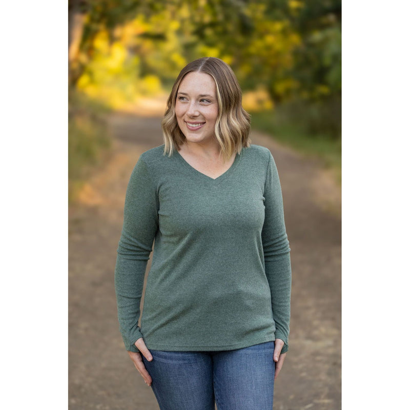 IN STOCK Leah Long Sleeve Top - Light Green | Women's Casual Top