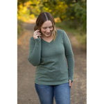 IN STOCK Leah Long Sleeve Top - Light Green | Women's Casual Top