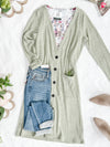 IN STOCK Colbie Ribbed Cardigan - Pistachio