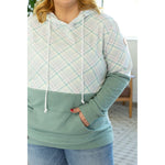 IN STOCK Hailey Pullover Hoodie - Sage Plaid