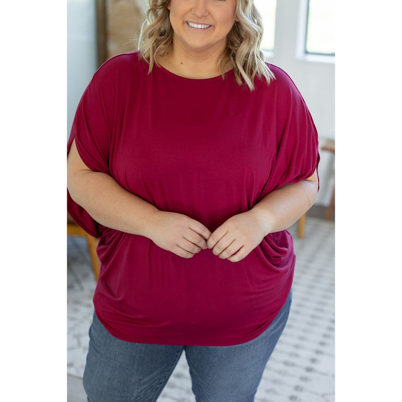 IN STOCK Darcy Dolman Top - Burgundy | Women's Flowy Top FINAL SALE