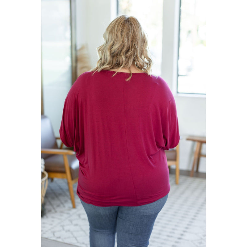 IN STOCK Darcy Dolman Top - Burgundy | Women's Flowy Top FINAL SALE