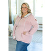 IN STOCK Classic Halfzip Hoodie - Blush with Floral Accent