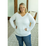 IN STOCK Leah Long Sleeve Top - White | Women's Casual Top