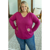 IN STOCK Leah Long Sleeve Top - Magenta | Women's Casual Top