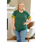 IN STOCK Kylie Tee - Green Bay Green and Yellow FINAL SALE