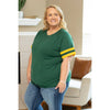 IN STOCK Kylie Tee - Green Bay Green and Yellow FINAL SALE