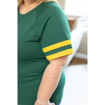 IN STOCK Kylie Tee - Green Bay Green and Yellow FINAL SALE