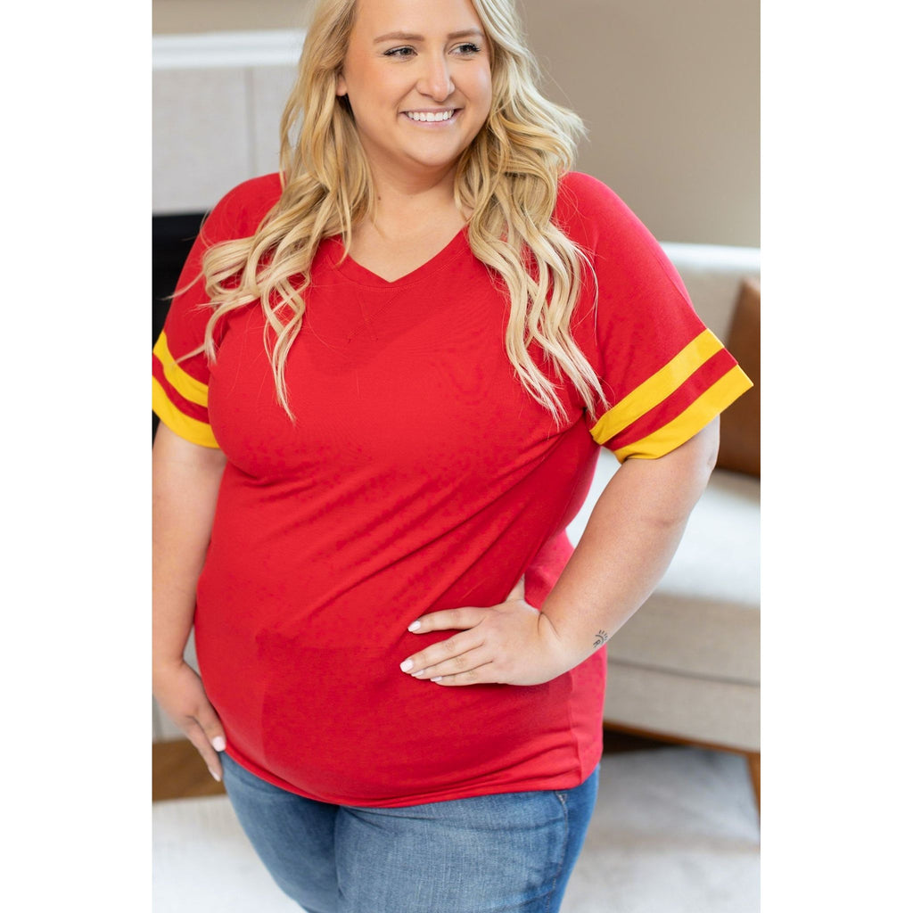 Kylie Tee - Kansas City Red and Yellow | Women's Top