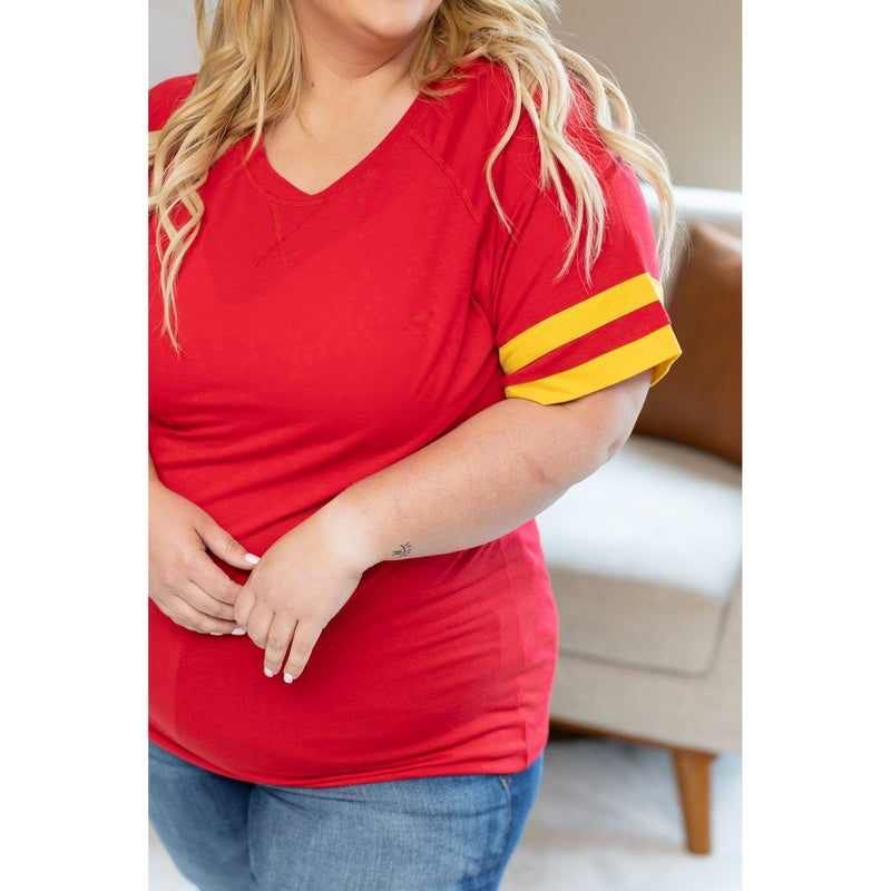 Kylie Tee - Kansas City Red and Yellow | Women's Top