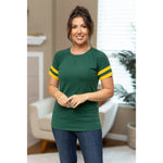 IN STOCK Kylie Tee - Green Bay Green and Yellow FINAL SALE