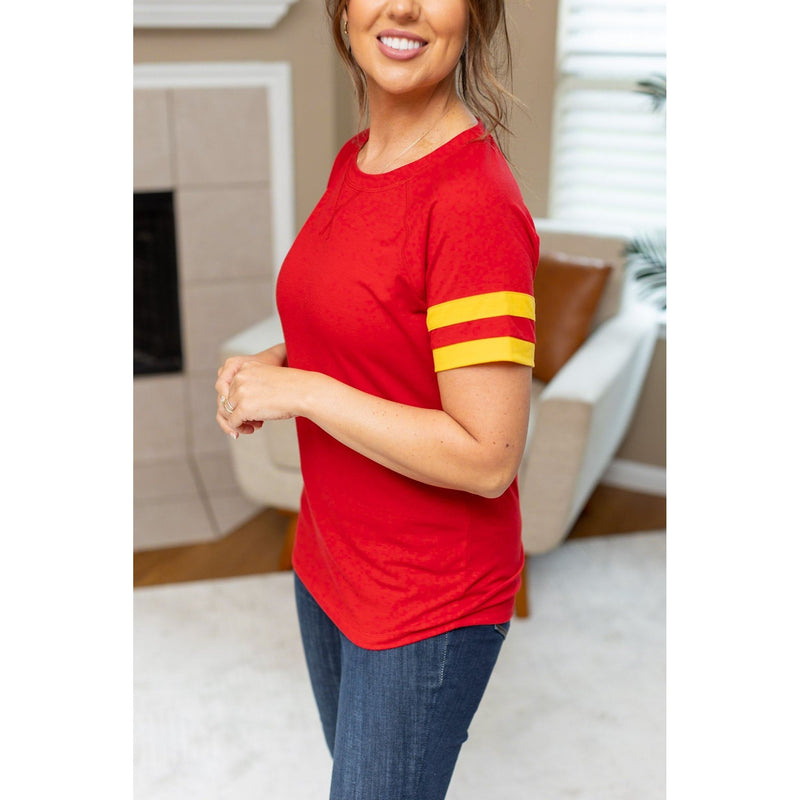 IN STOCK Kylie Tee - Kansas City Red and Yellow FINAL SALE