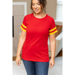 IN STOCK Kylie Tee - Kansas City Red and Yellow FINAL SALE