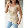 IN STOCK Luxe Crew Tank - Tan Floral | Women's Tank Top FINAL SALE