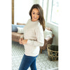 IN STOCK Corrine Ribbed Pullover Top - Oatmeal