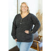 IN STOCK Brittney Button Sweater - Charcoal | Women's Long Sleeve FINAL SALE