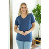 IN STOCK Sophie Pocket Tee - Blue | Women's Short Sleeve