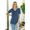 IN STOCK Sophie Pocket Tee - Blue | Women's Short Sleeve