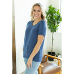 IN STOCK Sophie Pocket Tee - Blue | Women's Short Sleeve