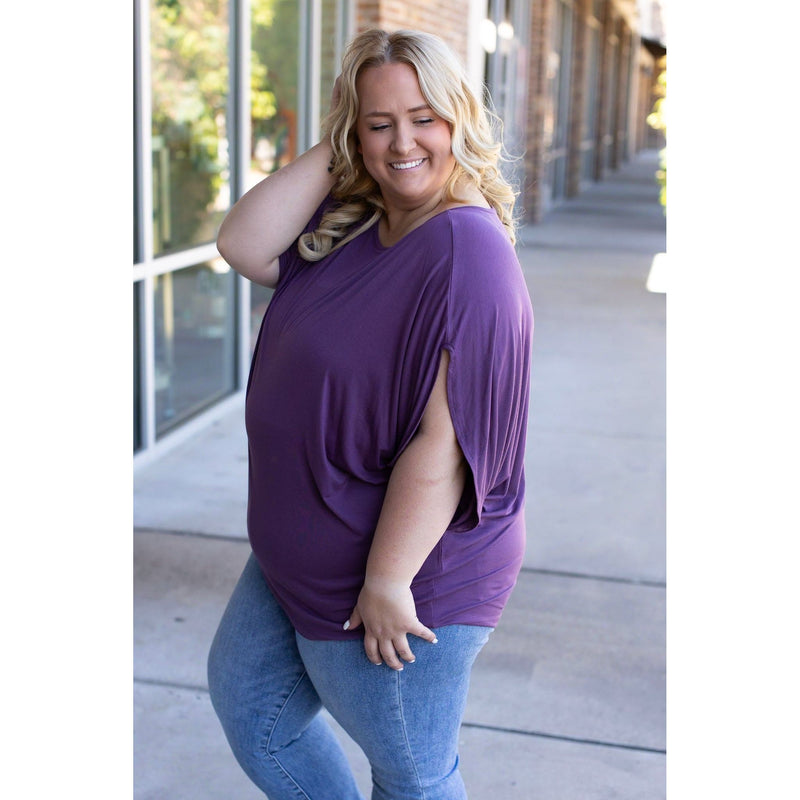 IN STOCK Darcy Dolman - Dark Purple | Women's Flowy Top