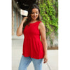 IN STOCK Renee Ruffle Tank - Red | Women's Sleeveless Top