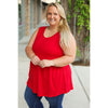 IN STOCK Renee Ruffle Tank - Red | Women's Sleeveless Top