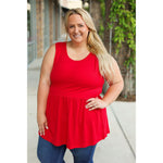 IN STOCK Renee Ruffle Tank - Red | Women's Sleeveless Top