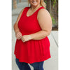 IN STOCK Renee Ruffle Tank - Red | Women's Sleeveless Top