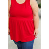 IN STOCK Renee Ruffle Tank - Red | Women's Sleeveless Top