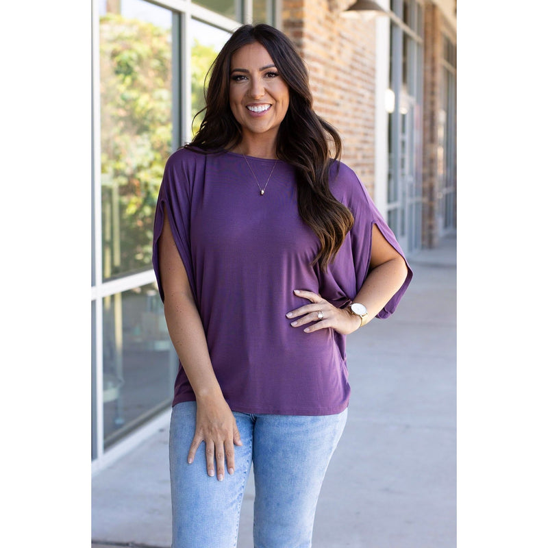 IN STOCK Darcy Dolman - Dark Purple | Women's Flowy Top