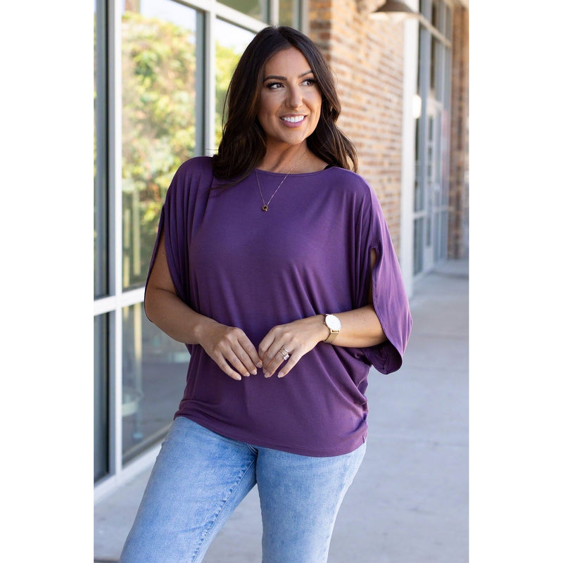 IN STOCK Darcy Dolman - Dark Purple | Women's Flowy Top