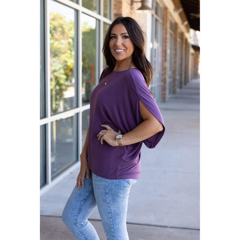 IN STOCK Darcy Dolman - Dark Purple | Women's Flowy Top